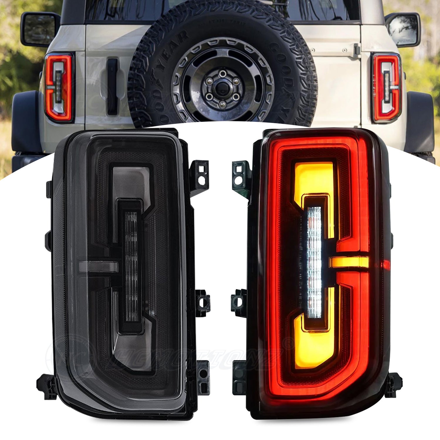 Suitable for Ford Bronco 20-23 models LED turn signal tail lights rear tail lights LED tail lights Secondary image