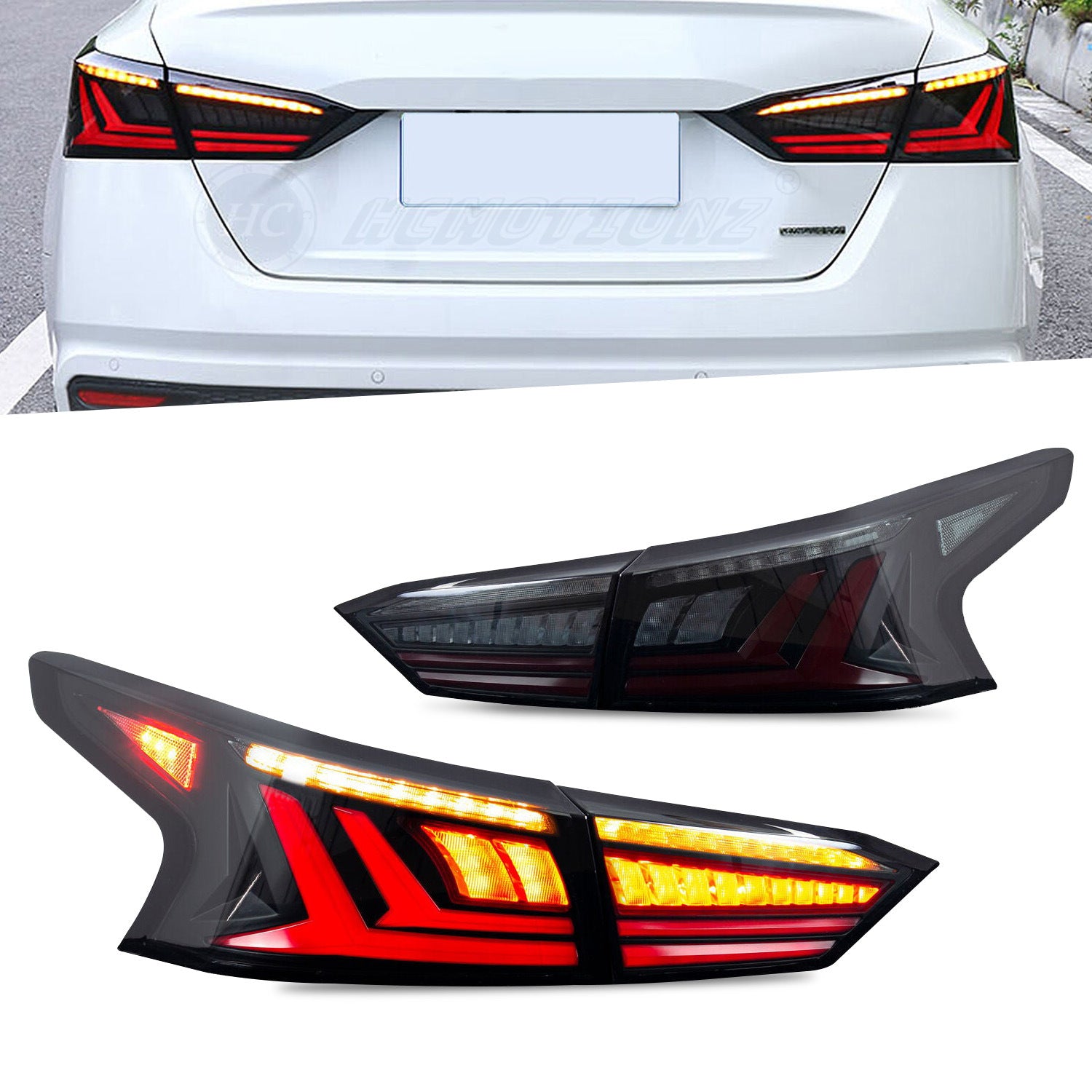 Suitable for Nissan Teana Altima 19-22 models LED sequential turn signal tail light assembly Secondary image